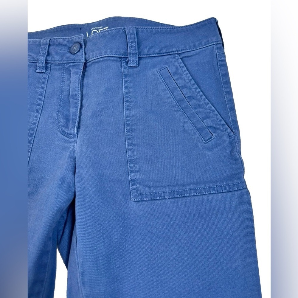 Ann Taylor LOFT Women's Cropped Pants in Blue - Picture 3 of 6